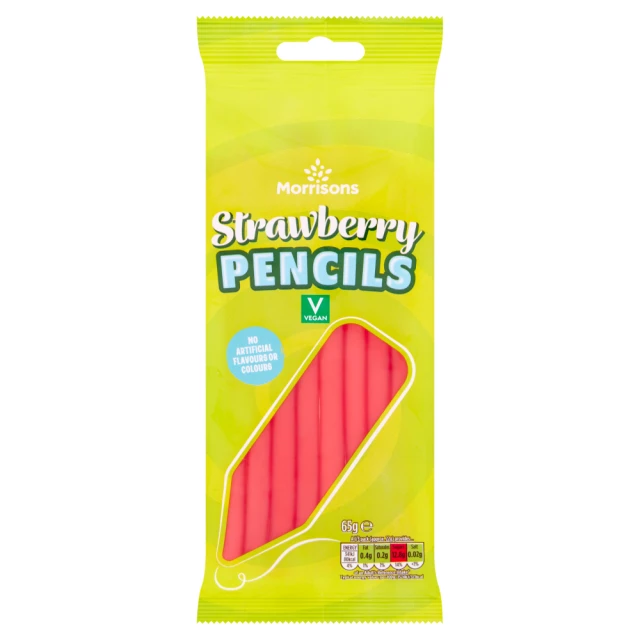 Morrisons Strawberry Pencils 65g