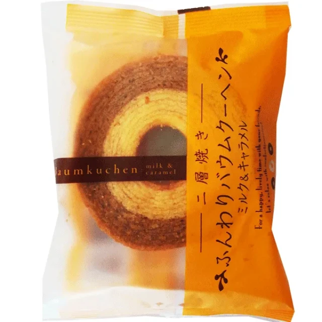 Taiyo Baumkuchen Milk & Caramel 70g/pack 日本年輪蛋糕牛奶&焦糖味 70g/袋