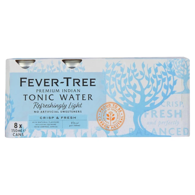 Fever Tree Naturally Light Tonic Water 8x150ml