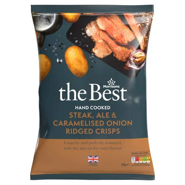 Morrisons The Best Beef Ale & Roasted Onion Crisps 125g