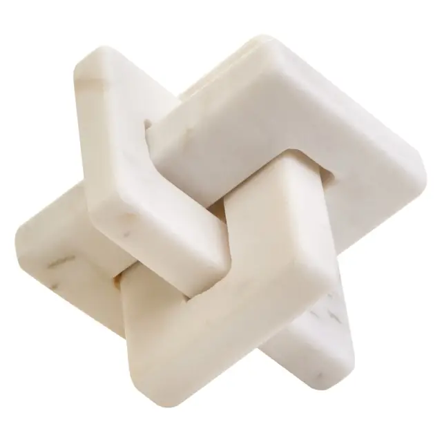 Nason White Marble Knot Sculpture
