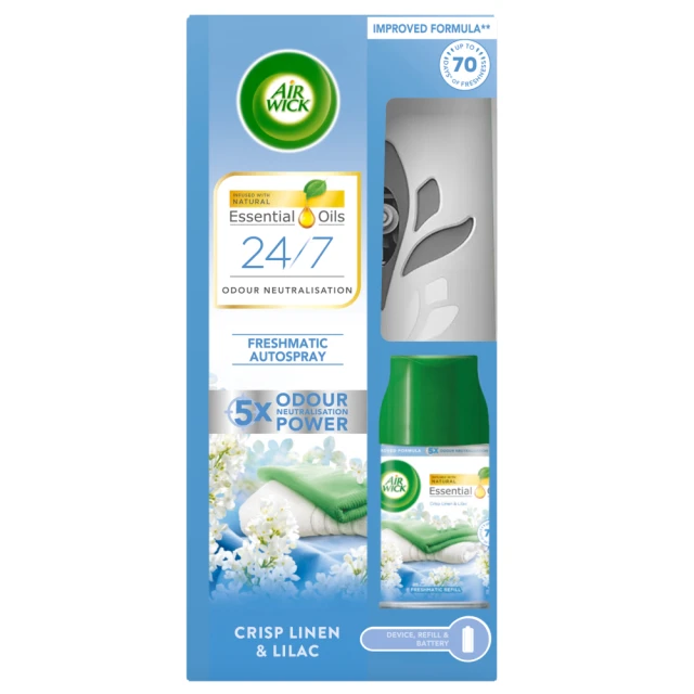 Air Wick Crisp Linen & Lilac Freshmatic Autospray Kit 25ml