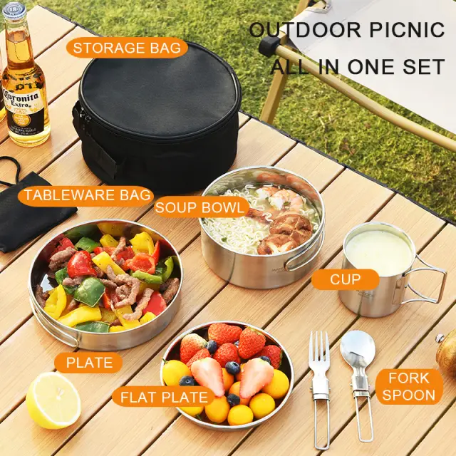 Maxcook 304SS Outdoor Portable Tableware Set MCFT5922