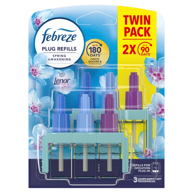 Febreze 3Volution Air Freshener Plug In Refill Spring Awakening Twin Pack 2x2ML