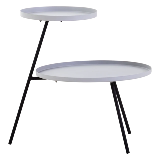 Trosa Two Shelf Grey and Black Side Table