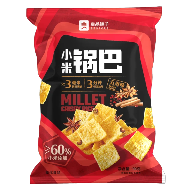 Bestore Xiaomi millet crisp five spices flavor 90g/bag 良品铺子小米锅巴五香味90g/袋