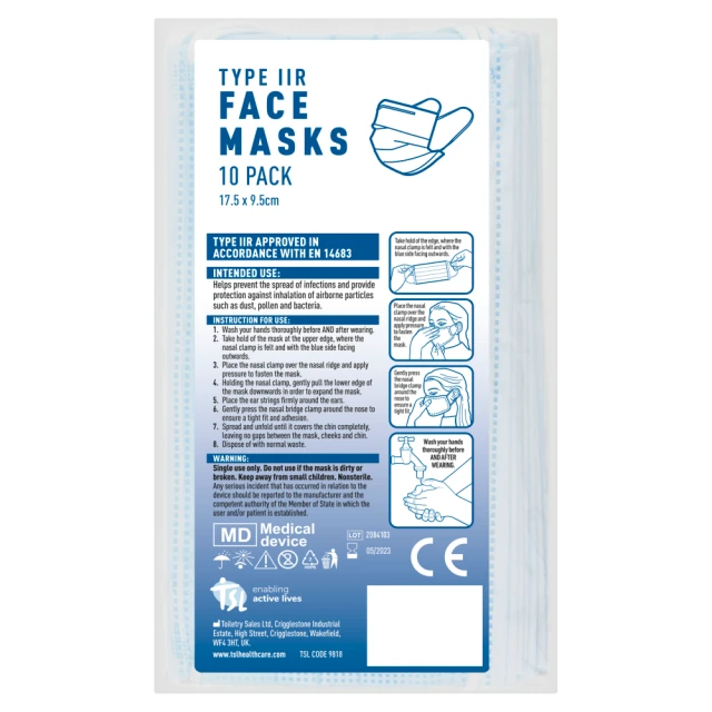 TSL Face Masks 10 Pack