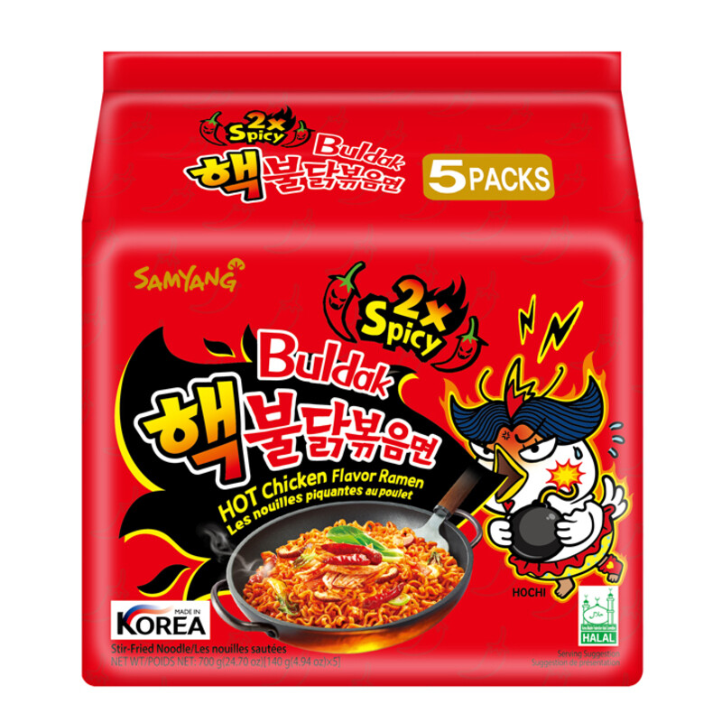 双倍辣鸡肉拉面5包